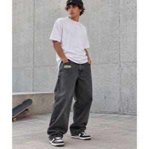 Empyre Gray Baggy Jeans Men's 34x30 Barrel Leg Y2K Skater Streetwear